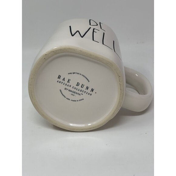 Rae Dunn BE WELL Mug Large Coffee Cup Ceramic Magenta LL Farmhouse Gift 16oz - Picture 2 of 7